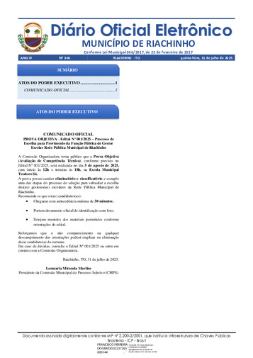 Diário Oficial - Edição 366