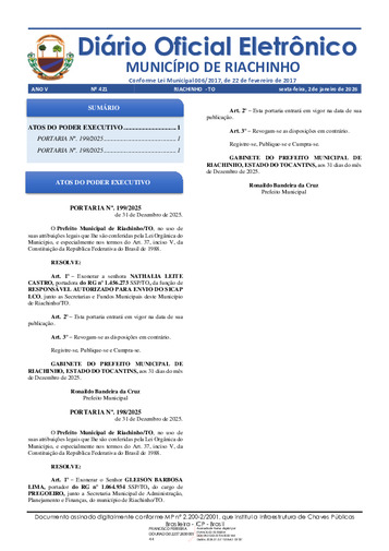 Diário Oficial - Edição 421
