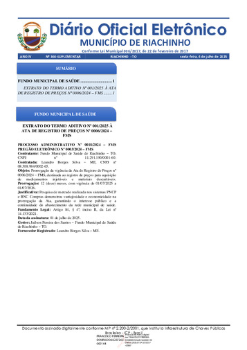 Diário Oficial - Edição 360-SUPL