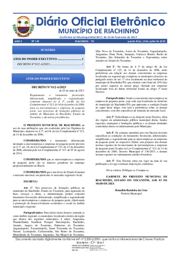Diário Oficial - Edição 170