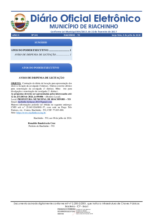 Diário Oficial - Edição 241