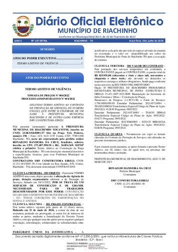 Diário Oficial - Edição 167-EXTRA