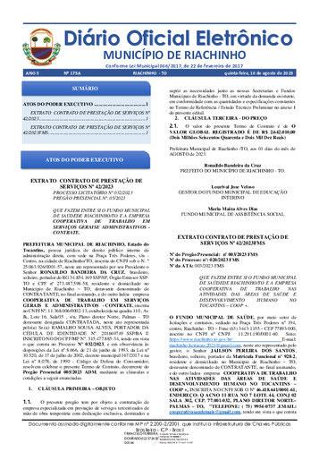 Diário Oficial - Edição 175A