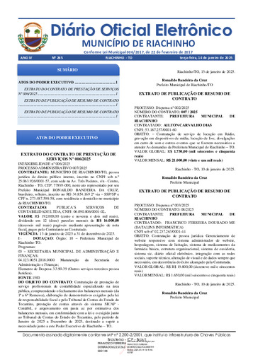 Diário Oficial - Edição 285