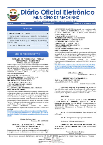 Diário Oficial - Edição 342