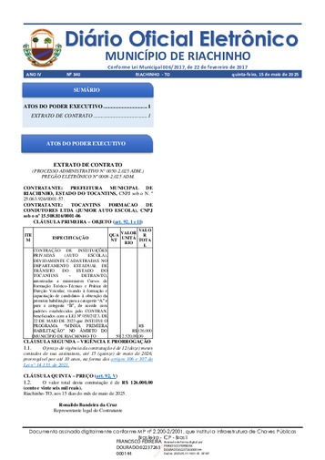 Diário Oficial - Edição 340