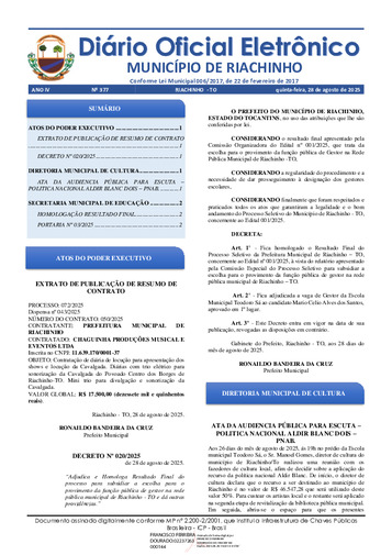 Diário Oficial - Edição 377