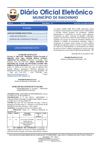 Diário Oficial - Edição 358
