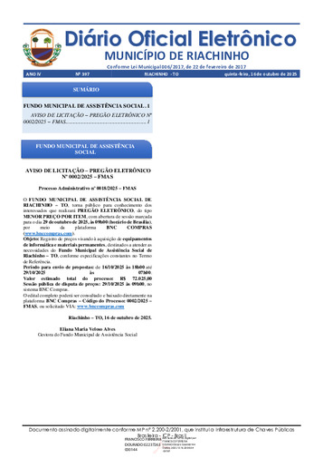 Diário Oficial - Edição 397