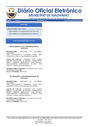 Diário Oficial - Edição 163