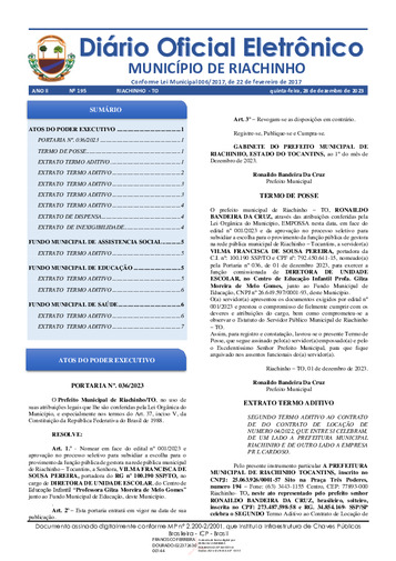 Diário Oficial - Edição 195