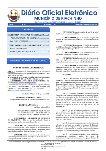 Diário Oficial - Edição 252