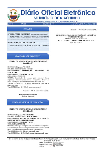 Diário Oficial - Edição 303