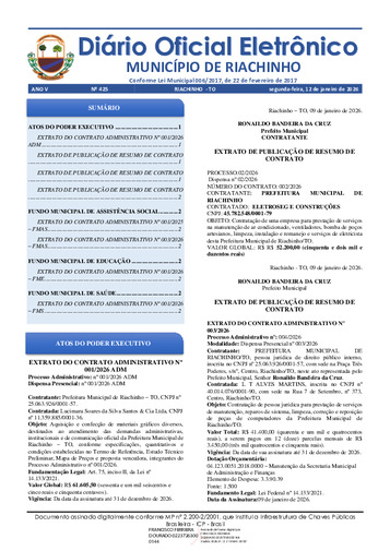 Diário Oficial - Edição 425