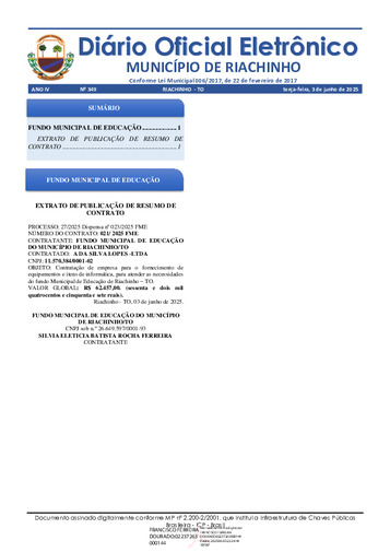 Diário Oficial - Edição 349