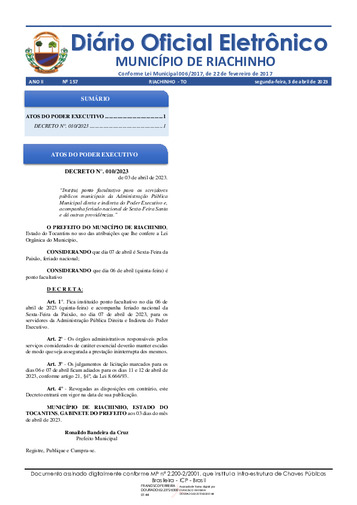 Diário Oficial - Edição 157