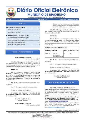 Diário Oficial - Edição 393